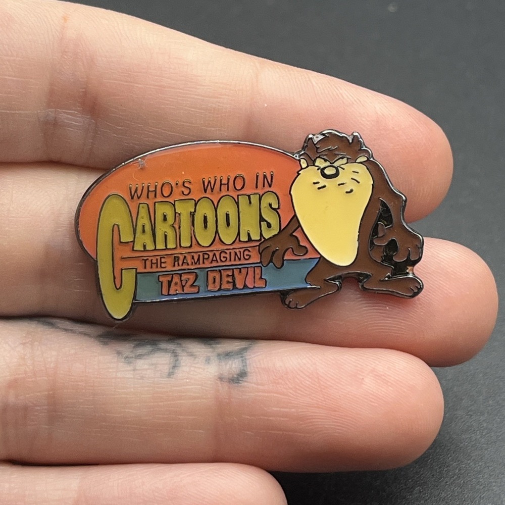 Vintage Who's Who‎ In Cartoons The Rampaging Taz Devil Lapel Hat Pin